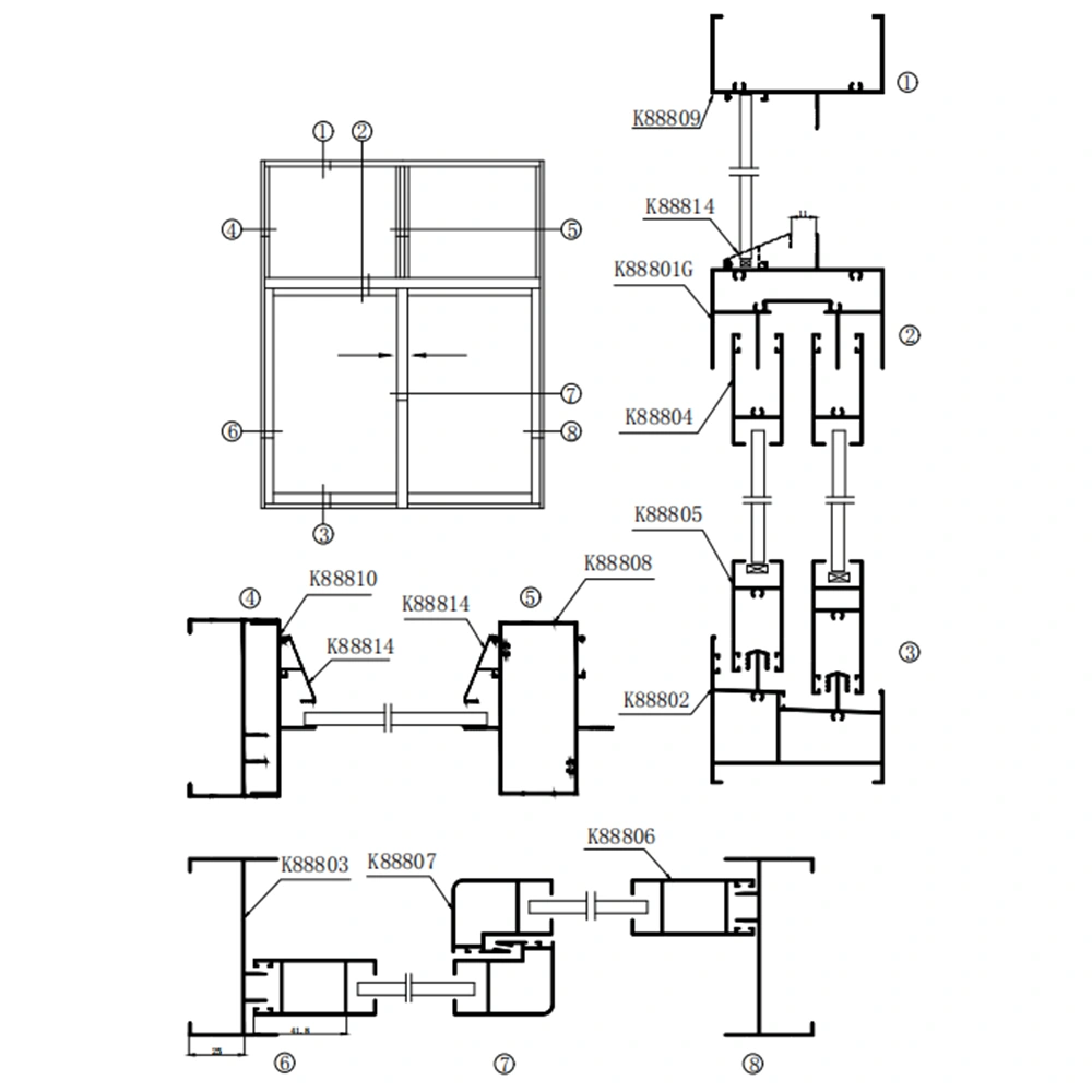 Ventana corredera K888